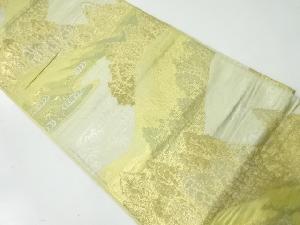 アンティーク　遠山に樹木模様織出し袋帯（材料）